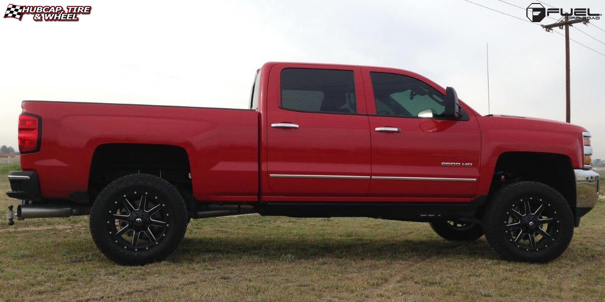 vehicle gallery/chevrolet silverado fuel maverick d538 0X0  Black & Milled wheels and rims